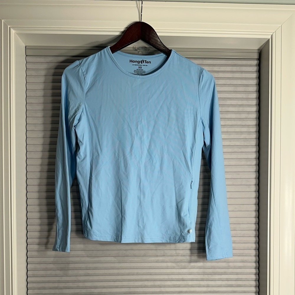 Light blue UV protection long sleeve shirt